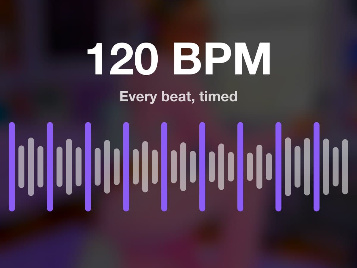 Example: the Beat finder tile: a waveform with the beats marked